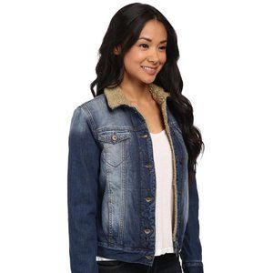 Mavi shearling-lined denim jacket